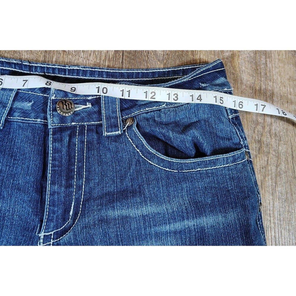 Rocawear Women's Denim Jeans Size 9 Flare Leg Sequins Studded Y2K Streetwear - Picture 8 of 12